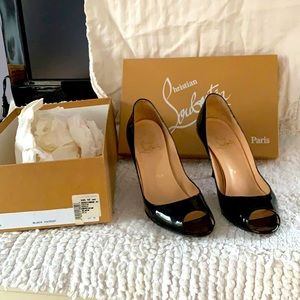 Christian Louboutin 37.5 peep toe shoes